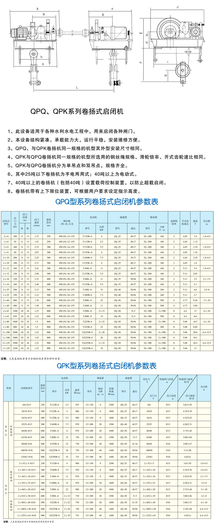 QPQ、QPK系列卷揚(yáng)式啟閉機(jī)
